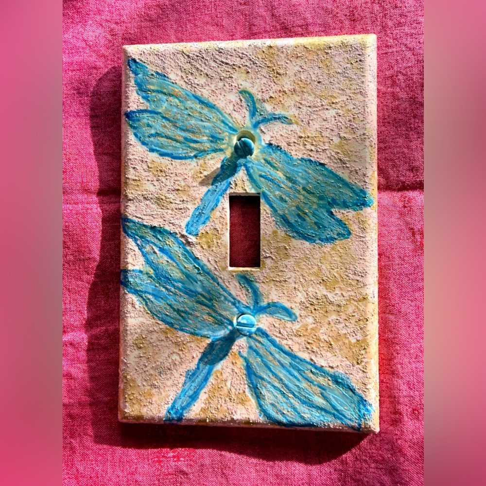Dragonfly Light Switch Cover / hand crafted